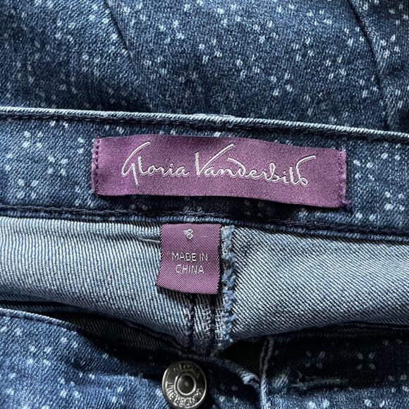 Gloria Vanderbilt Calico Floral Amanda Mid Rise Jeans - Size 8 Short - Straight - Picture 4 of 8